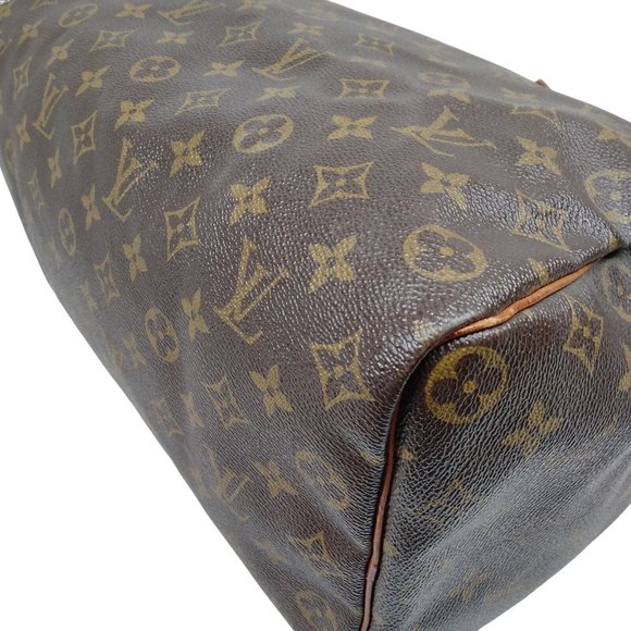 Authentic Louis Vuitton Satchel Bag Speedy 35 Monogram Used LV Handbag Vintage - Picture 5 of 10